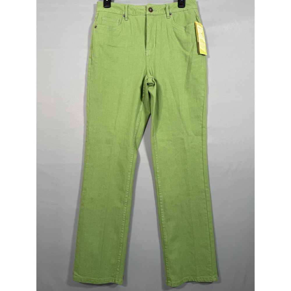 Coldwater Creek Women Green Denim 6 29x31" Contour Waist Straight Leg‎ Jeans